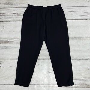 Classiques Entier Pants Black Tapered Trousers Ankle Zip Size Medium